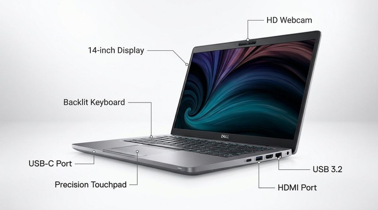 Dell Latitude 5410 | پردازنده Core i5 نسل ۱۰ – رم 8GB – گرید A+